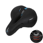 Breathable Leather Bicycle Saddle Cushion Comfortable Anti Slip And Weat Road Bike Sponge Filled Shockproof Bike Seat For Men Women Memory Foam Soft Bicycle Seats Cushion Dual Shock Absorbing Wide Bicycle Seat Replacement For Mountain Bike Road Bike Stevvex