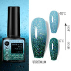 Luxury Modern Elegant Colorful Diamond Gel Nail Polish UV Temperature Color Changing Elegant Fashion Rainbow Colors For Womens Stevvex