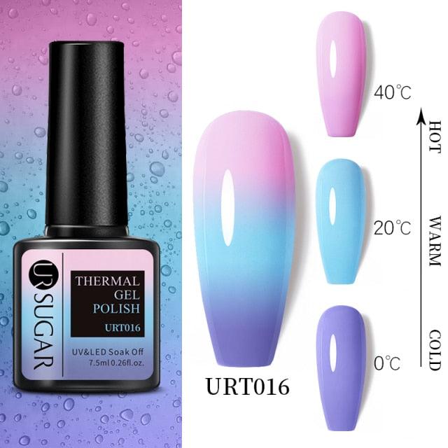 Luxury Modern Elegant Colorful Diamond Gel Nail Polish UV Temperature Color Changing Elegant Fashion Rainbow Colors For Womens Stevvex
