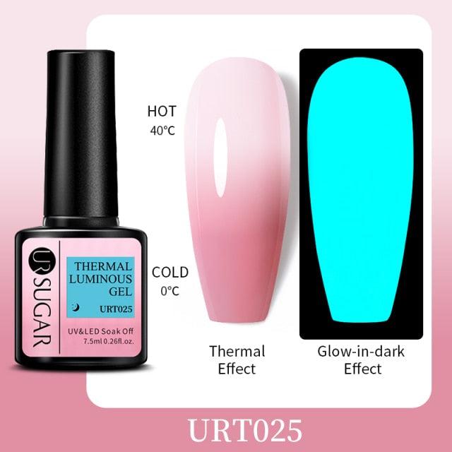 Luxury Modern Elegant Colorful Diamond Gel Nail Polish UV Temperature Color Changing Elegant Fashion Rainbow Colors For Womens Stevvex