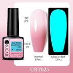 Luxury Modern Elegant Colorful Diamond Gel Nail Polish UV Temperature Color Changing Elegant Fashion Rainbow Colors For Womens Stevvex