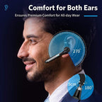Comfortable Bluetooth Earpiece Wireless Earphone Bluetooth 5.0 Handsfree Earpiece Noise Cancelling HiFi Headset With Dual HD Mic For All Smart Phones Ear Wireless Bluetooth Sport Lightweight Headphones With Case Standby Time For Business Workout Driving Stevvex
