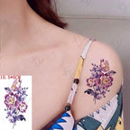 Waterproof Temporary Tattoo Lavender Stickers Butterfly Flower Luxury Small Tattoo For Body Arm Stevvex