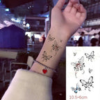 Waterproof Temporary Tattoo Lavender Stickers Butterfly Flower Luxury Small Tattoo For Body Arm Stevvex