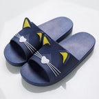 Women Men Summer Slippers Slide Sandals Beach Flip Flops Cats Thick Bottom Couple Boys Girls Comfort Shoes Fashion Outdoor Slides Beach Pool Gym House Slipper Stevvex