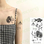 3D Butterfly Waterproof Temporary Tattoo Sticker Snake Flowers Elegant Small Popular Tattoo For Womens Mens Stevvex