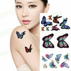 3D Butterfly Waterproof Temporary Tattoo Sticker Snake Flowers Elegant Small Popular Tattoo For Womens Mens Stevvex
