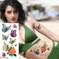 3D Butterfly Waterproof Temporary Tattoo Sticker Snake Flowers Elegant Small Popular Tattoo For Womens Mens Stevvex