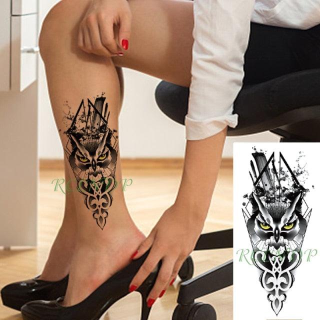 Black Waterproof Temporary Tattoo Sticker Different Design Colorful Fake Tattoo Arm Hand For Halloween Party Womens Mens Stevvex