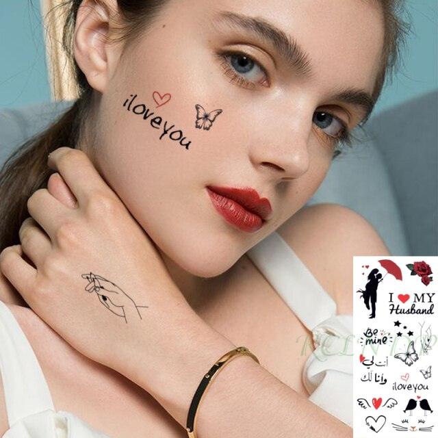 Black Waterproof Temporary Tattoo Sticker Different Design Colorful Fake Tattoo Arm Hand For Halloween Party Womens Mens Stevvex