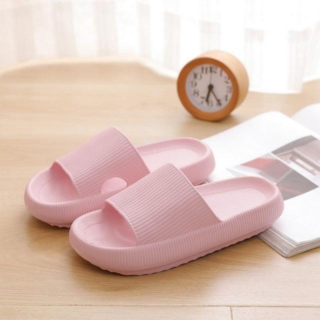 Women Summer Slippers Beach Slide Sandals Flip Flops Non-slip Soft Sole Men Couple Casual Shoes Non-Slip Quick Drying Slipper For Women Men Thick Sole Indoor Home Spa Open Toe Sandals Stevvex