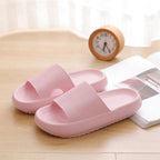 Women Summer Slippers Beach Slide Sandals Flip Flops Non-slip Soft Sole Men Couple Casual Shoes Non-Slip Quick Drying Slipper For Women Men Thick Sole Indoor Home Spa Open Toe Sandals Stevvex