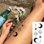 Modern Small Tattoo Sun Moon Heart Waterproof Temporary Tattoos High Quality Design For Womens Stevvex