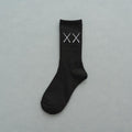 1 Pair New Unisex Combed Out Of Pure Cotton Sports Socks Breathable Compression Long Solid Black White Socks Summer Winter Middle Tube Warm Socks For Men And Women Stevvex