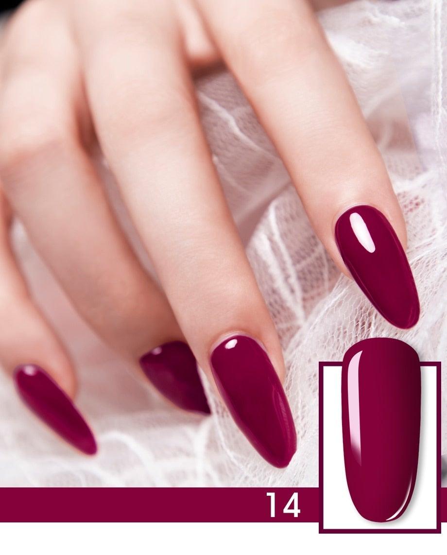2022 New UV Glossy Nail Gel Polish Hybrid Permanent Manicure Design Luxury Colorful Effect For Women and Girls Stevvex