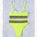 Swimwear Women Ribbed Bathing Suit Female Push Up Bikini Set Women's Bathing Suit Lace up Bikini Ribbed Two Piece Swimsuit Beachwear High Waist Bikini Women's Swimsuit Stevvex