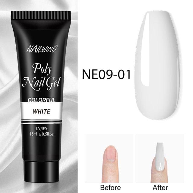New Poly Nail Polish Gel Extension Glitter Gel Nails Manicure Design UV Reflective Diamond Shine Stevvex