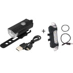 Waterproof USB LED Rechargeable Set Bicycle Lamp Mountain Cycle Front Back Headlight Lamp Flashlight Bike Powerful Bicycle Front Headlight And Back Taillight Fast Disassembly Bicycle LED Light For Road Mountain Cycling Stevvex