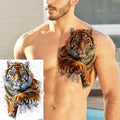 Big Black Tiger Tattoos Waterproof Leopard Tatoos Large Monster Body Arm Legs Tattoo Cool Tiger Face Temporary Tattoos For Women Men Stevvex