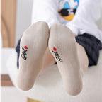4 Pair/Lot Low Tube Boat Socks Gold Silk Embroidery Mouse Ankle Women Socks Cotton Low Cut Thin No Show Boat Socks For Men And Women Stevvex