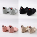 4 Pair/Lot Low Tube Boat Socks Gold Silk Embroidery Mouse Ankle Women Socks Cotton Low Cut Thin No Show Boat Socks For Men And Women Stevvex