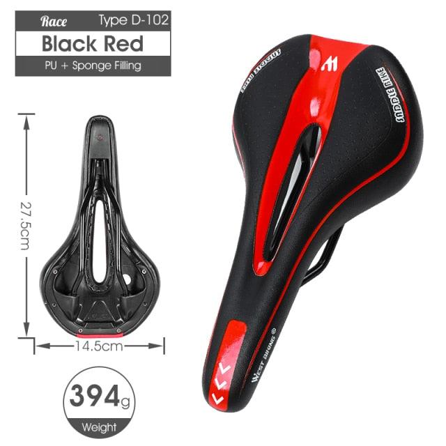 Bike Saddle Mountain Road Bike Seat PU Leather Gel Filled Cycling Cushion Comfortable Shockproof Bicycle Saddle Seat Cushion For Men Comfort Bike Saddle Anti-Slip Bicycle Saddle Waterproof Bicycle Seat For Mountain Bike Seat Stevvex