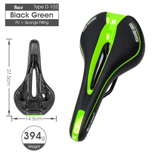Bike Saddle Mountain Road Bike Seat PU Leather Gel Filled Cycling Cushion Comfortable Shockproof Bicycle Saddle Seat Cushion For Men Comfort Bike Saddle Anti-Slip Bicycle Saddle Waterproof Bicycle Seat For Mountain Bike Seat Stevvex