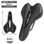 Bike Saddle Mountain Road Bike Seat PU Leather Gel Filled Cycling Cushion Comfortable Shockproof Bicycle Saddle Seat Cushion For Men Comfort Bike Saddle Anti-Slip Bicycle Saddle Waterproof Bicycle Seat For Mountain Bike Seat Stevvex