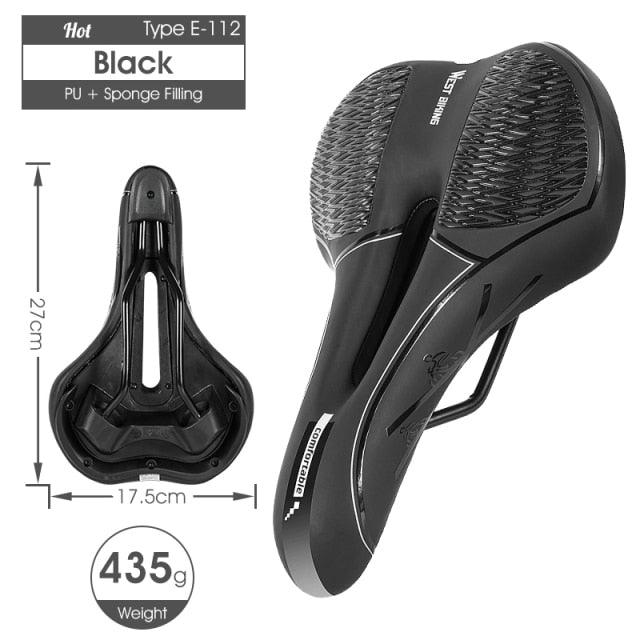 Bike Saddle Mountain Road Bike Seat PU Leather Gel Filled Cycling Cushion Comfortable Shockproof Bicycle Saddle Seat Cushion For Men Comfort Bike Saddle Anti-Slip Bicycle Saddle Waterproof Bicycle Seat For Mountain Bike Seat Stevvex