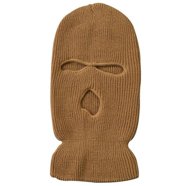 Army Tactical Mask 3 Hole Full Face Mask Ski Mask Winter Cap Balaclava Motorbike Motorcycle Helmet Full Helmet Neck Gaiter, Winter Balaclava Warm Knit Beanie for Outdoor Sports Outdoor Full Face Cover Thermal Ski Mask Stevvex