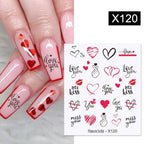 Black Lines Flower Leaves Water Decals Stickers Floral Face Marble Pattern Slider For Nails Summer Nail Art Decoration Summer Stickers on Nails Simple Summer Slider for Manicure Nail Art Watermark Manicure Decor Stevvex