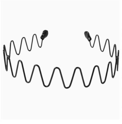 1 pc Fashion Wave Men's Women Unisex Black Wavy Hair Head Hoop Band Sport Headband Hairband Gorgeous Hair Accessories For Men And Women Stevvex