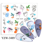 Water Decal Nail Art Decorations Nail Sticker Tattoo Full Cover Beauty Decals Manicure Supplies Accessories  Women Kids Girls Manicure Decoration Nail Art Supplies 3D Self-Adhesive Nail Decals Designer Nail Stickers for Acrylic Nails