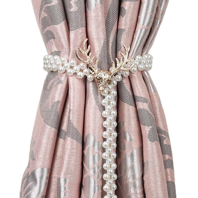 Curtain Tieback High Quality Elastic Holder Hook Buckle Clip Pretty and Fashion Polyester Decorative Home Accessories Modern Style Convenient Drape Tie Backs,Handmade Curtains Holdbacks Holder for Home Kitchen Office Stevvex