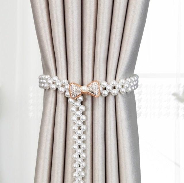 Curtain Tieback High Quality Elastic Holder Hook Buckle Clip Pretty and Fashion Polyester Decorative Home Accessories Modern Style Convenient Drape Tie Backs,Handmade Curtains Holdbacks Holder for Home Kitchen Office Stevvex