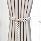 Curtain Tieback High Quality Elastic Holder Hook Buckle Clip Pretty and Fashion Polyester Decorative Home Accessories Modern Style Convenient Drape Tie Backs,Handmade Curtains Holdbacks Holder for Home Kitchen Office Stevvex