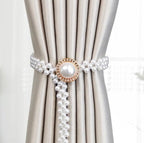 Curtain Tieback High Quality Elastic Holder Hook Buckle Clip Pretty and Fashion Polyester Decorative Home Accessories Modern Style Convenient Drape Tie Backs,Handmade Curtains Holdbacks Holder for Home Kitchen Office Stevvex
