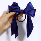 Bow-Knot Elastic Hair Bands Accessories Fashion Hair Band Long Ribbon Bow Ponytail Hair Tie Scrunchies Ponytail Holder Accessories for Women And Girls Stevvex
