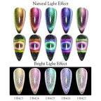 Popular Cat Eye Gel Nail Polish Magnetic Colorful UV Rainbow Gel Fashion Charming Effect Modern Design