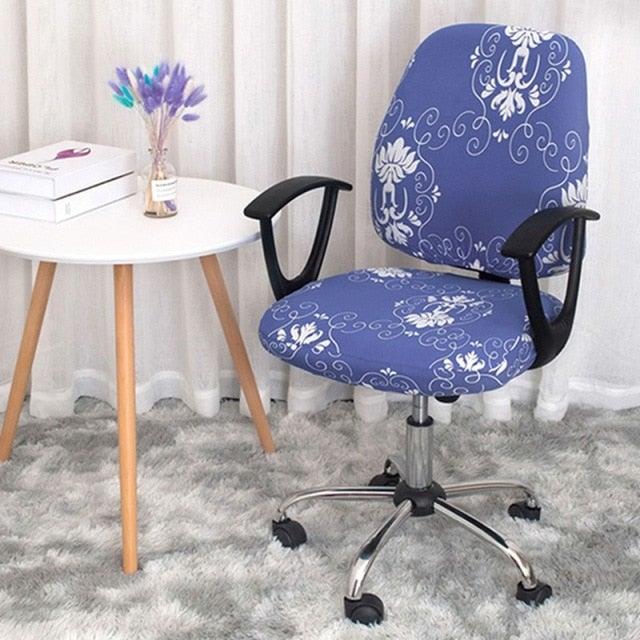 Modern Office Boss Chair Cover Spandex Computer Gamer Swivel Chair Covers Washable Armchair Slipcover For Net Bar Computer Stretch Chair Covers Spandex Office Computer Chair Cover Removable Washable Rotate Swivel Chair Protective Covers Stevvex