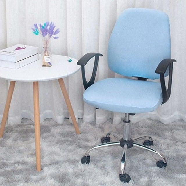 Modern Office Boss Chair Cover Spandex Computer Gamer Swivel Chair Covers Washable Armchair Slipcover For Net Bar Computer Stretch Chair Covers Spandex Office Computer Chair Cover Removable Washable Rotate Swivel Chair Protective Covers Stevvex