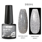 Fashion 2022 Reflective Glitter Gel Nail Polish 8 Colors Sparkling Auroras Permanent UV Diamond Gel Nail Polish Gel For Girls and Womens Stevvex