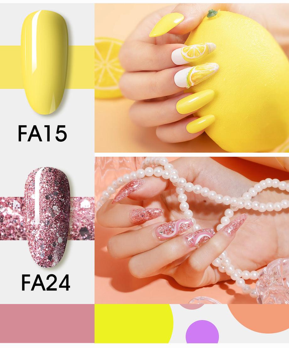 Luxury Womens Pink Shiny Nail Gel Polish Varnish Permanent UV Gel Popular High Quality Colorful Nail Polish Stevvex