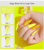 Luxury Womens Pink Shiny Nail Gel Polish Varnish Permanent UV Gel Popular High Quality Colorful Nail Polish Stevvex