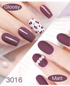 Shiny Womens Gel Nail Polish Permanent Painting Glossy Matte Effect For Manicure Nail Art Design For Womens and Girls Stevvex