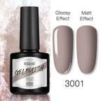 Shiny Womens Gel Nail Polish Permanent Painting Glossy Matte Effect For Manicure Nail Art Design For Womens and Girls Stevvex