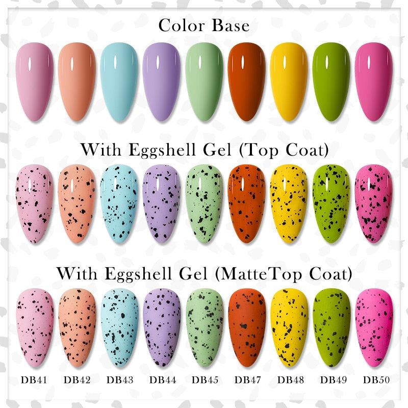 Luxury Gel Nail Polish Permanent Glossy Matte Egg Effect Elegant Stylish Eggshell Design For Women And Lady Nail Gel Stevvex