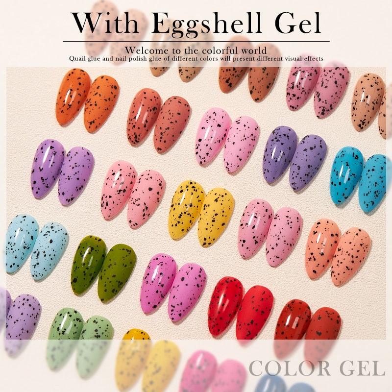 Luxury Gel Nail Polish Permanent Glossy Matte Egg Effect Elegant Stylish Eggshell Design For Women And Lady Nail Gel Stevvex