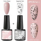 Luxury Gel Nail Polish Permanent Glossy Matte Egg Effect Elegant Stylish Eggshell Design For Women And Lady Nail Gel Stevvex