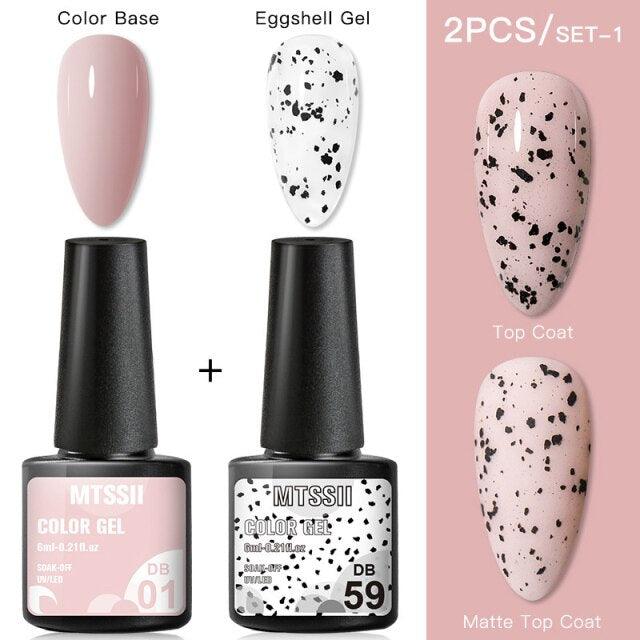 Luxury Gel Nail Polish Permanent Glossy Matte Egg Effect Elegant Stylish Eggshell Design For Women And Lady Nail Gel Stevvex